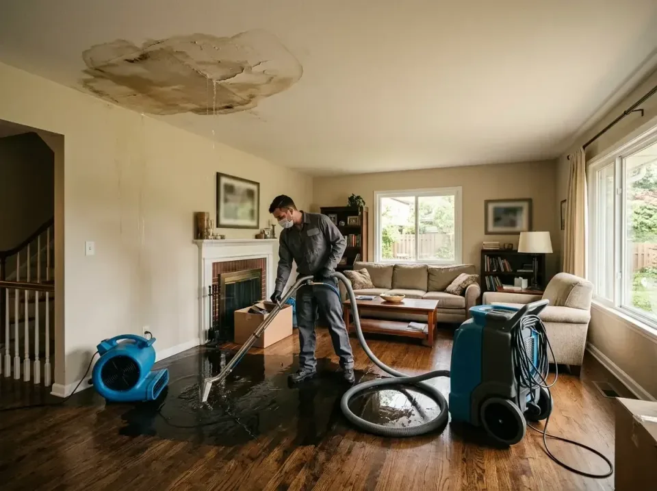 attic-pipe-burst-ceiling-drip-008 — frequently asked questions, Water Damage Restoration & Carpet Care in Fremont, IN